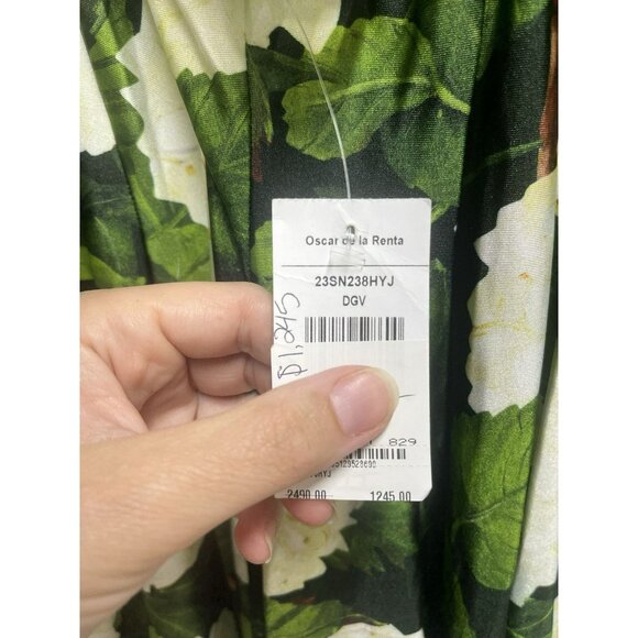 Oscar de La Renta NWT NEW Hydrangea Cold Shoulder Jersey Dress Size 4 Small - Picture 10 of 11
